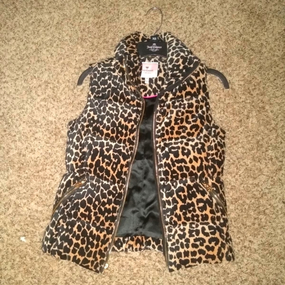 Juicy Couture Cheetah Puffer Vest (XS)(NWOT)